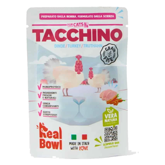 Real Bowl gato pavo fresco 80 gr