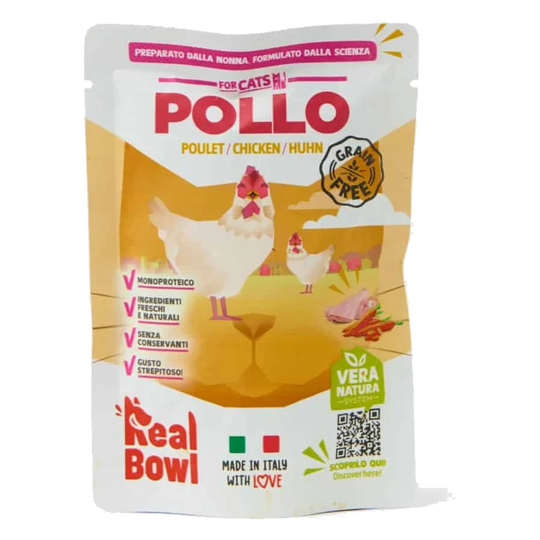 Real Bowl gato pollo fresco 80 gr