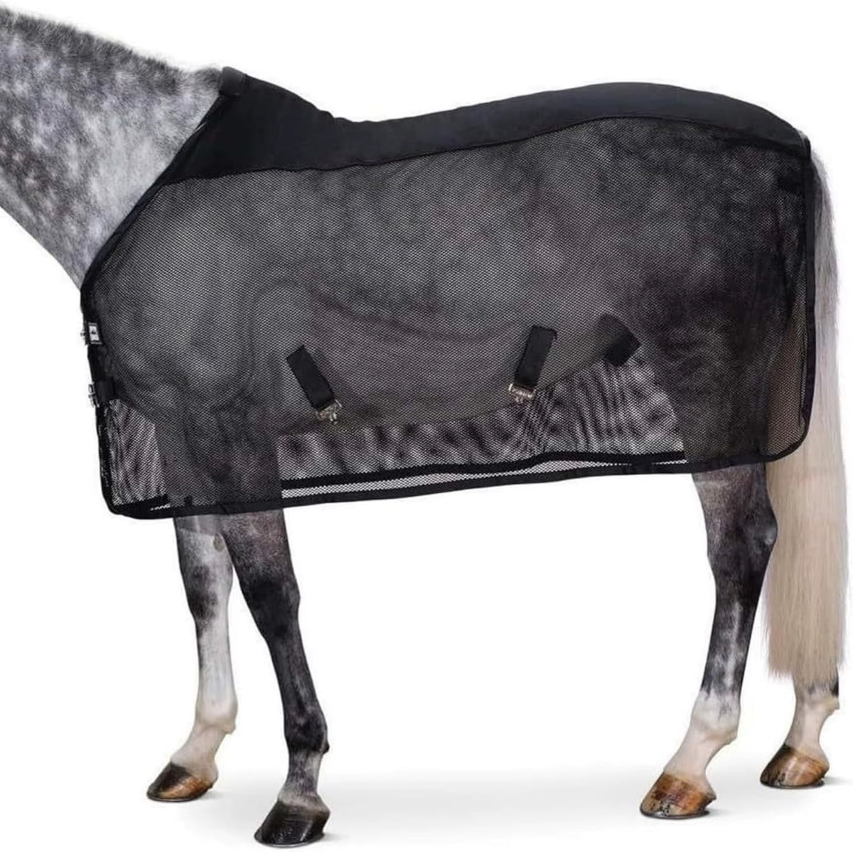 Sábana antimoscas de malla reforzada para caballo con protección UV