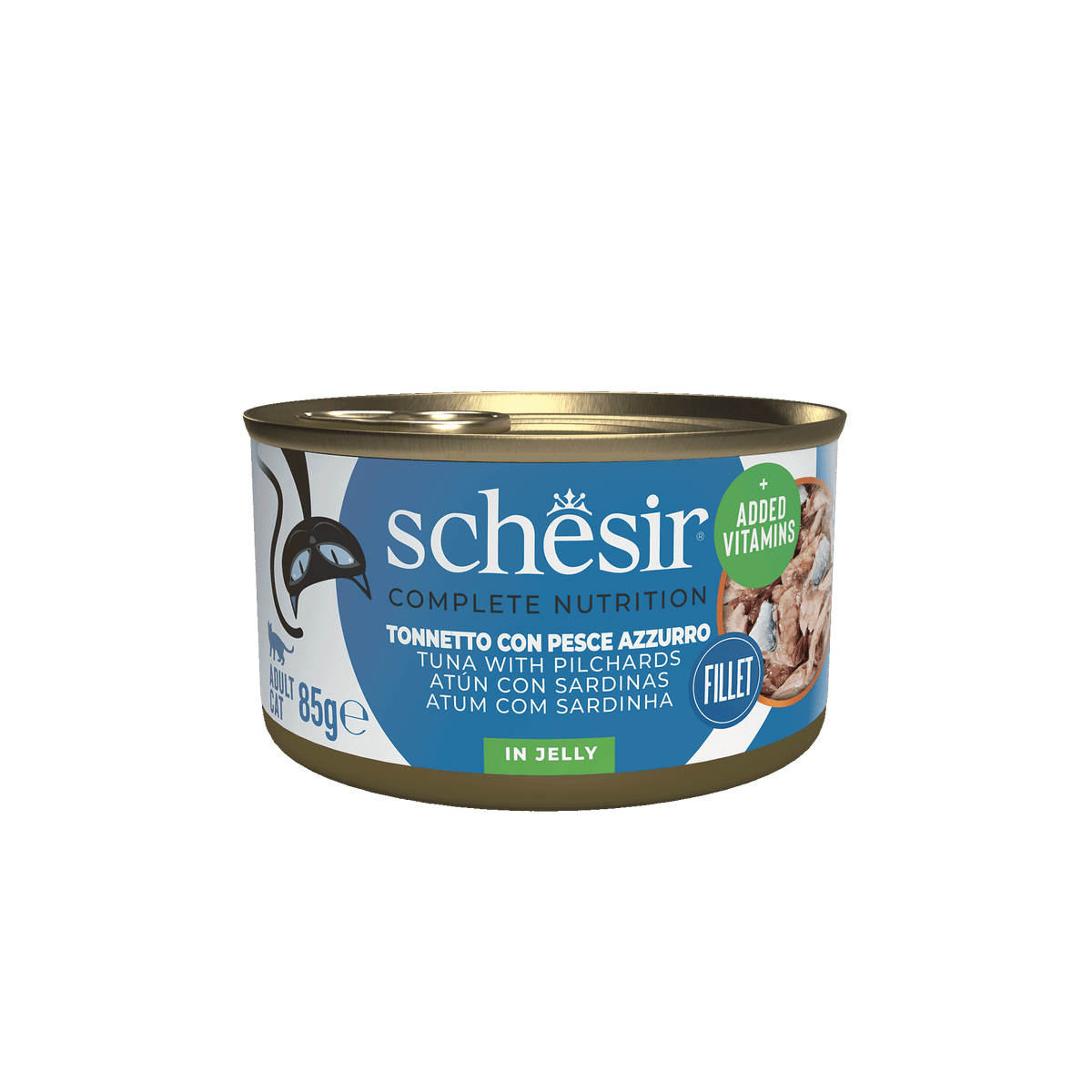 Schesir Lata Atún con sardinas 85 gr alimento completo para gatos