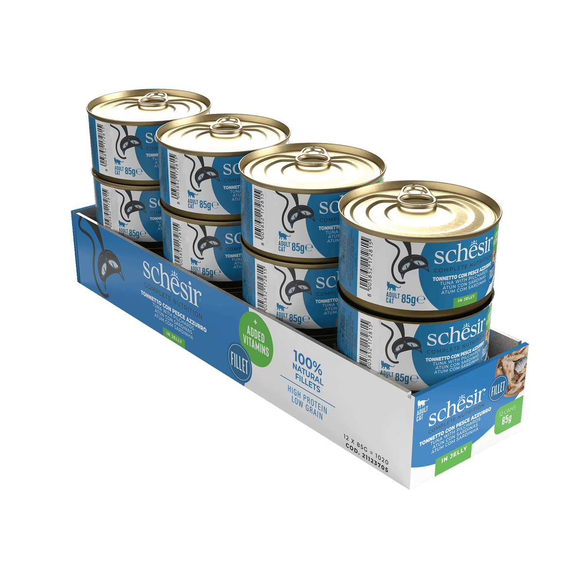 Schesir Lata Atún con sardinas 85 gr alimento completo para gatos - imagen 2