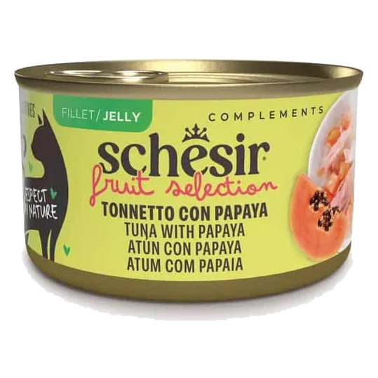 Schesir atún con papaya 75 gr para gatos