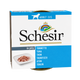 Envase de Schesir atún en gelatina para perros adultos, lata de 150 g