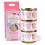 Schesir baby mousse con filetes pollo con salmón e higado de pollo 3x55 gr para gatos