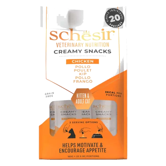 Schesir creamy snack veterinary solutions 20 x8 gr para gatos