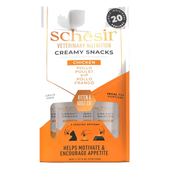 Schesir creamy snack veterinary solutions 20 x8 gr para gatos