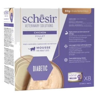 Schesir diabetes control pollo en mousse para gatos