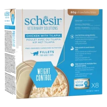 Schesir dieta weight loss pollo con tilapia en filetes para gatos