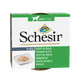 Envase de Schesir filetes de pollo en gelatina para perros adultos, lata de 150 g