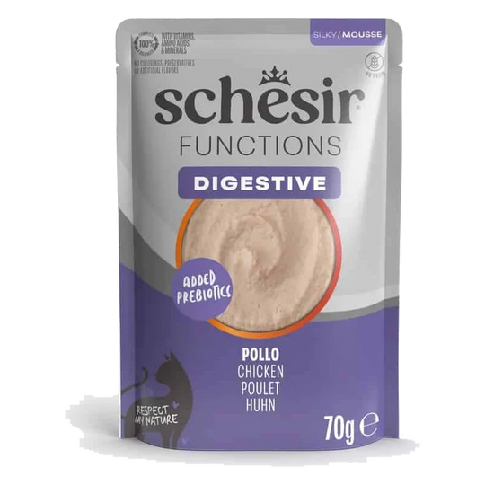 Schesir functions digestive pollo mousse 70 gr para gatos