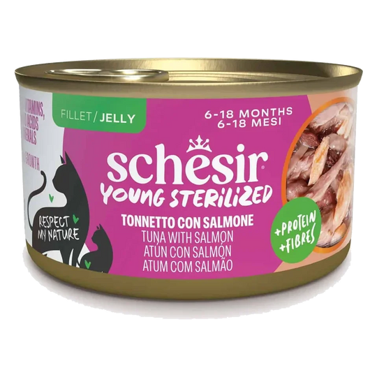 Schesir gatitos esterelizados atún con salmón 85 gr