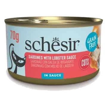 Schesir grill sardinas con salsa de bogavante 70 gr para gatos