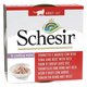 Schesir Lata Atún y buey con arroz al natural 85g formato antiguo para gatos