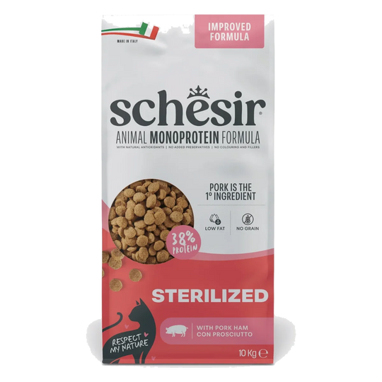 Schesir pienso animal protein esterelizado jamón 10 kg para gatos