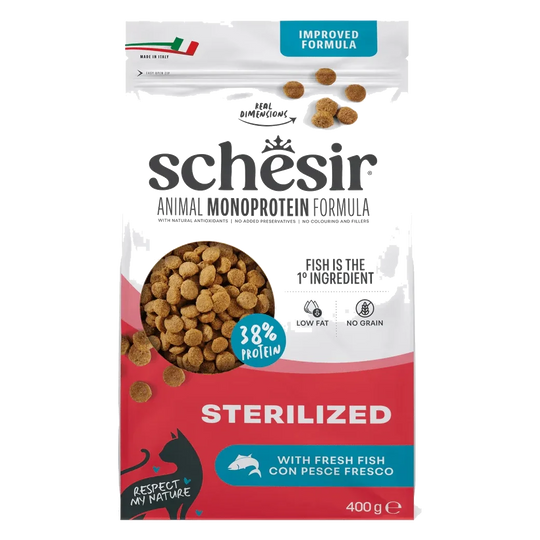 Schesir pienso animal protein esterelizado pescado 400 gr para gatos