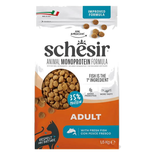Schesir pienso animal protein mantenimiento pescado 1,5 kg para gatos