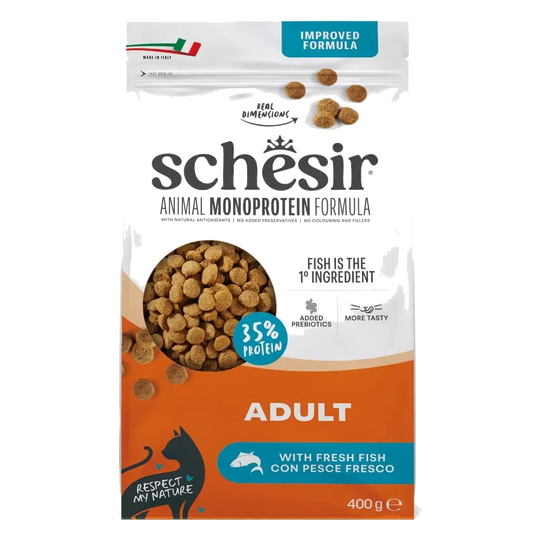 Schesir pienso animal protein mantenimiento pescado 400 gr para gatos