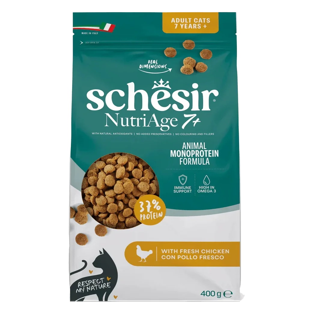 Schesir pienso animal protein nutriage 7+400 gr para gatos