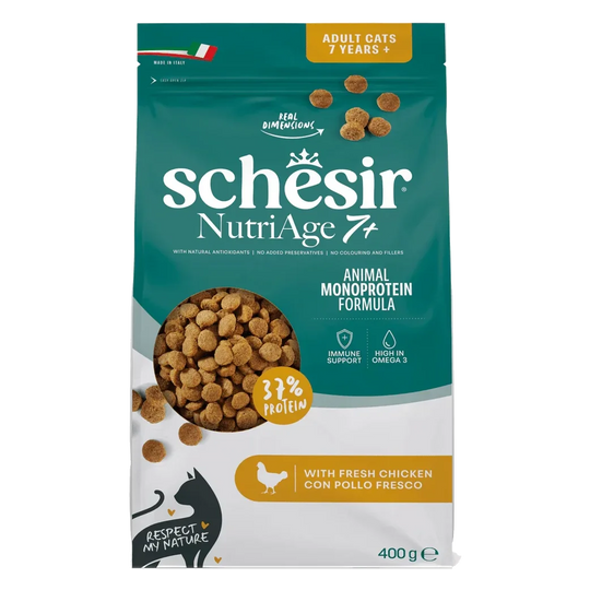 Schesir pienso animal protein nutriage 7+400 gr para gatos