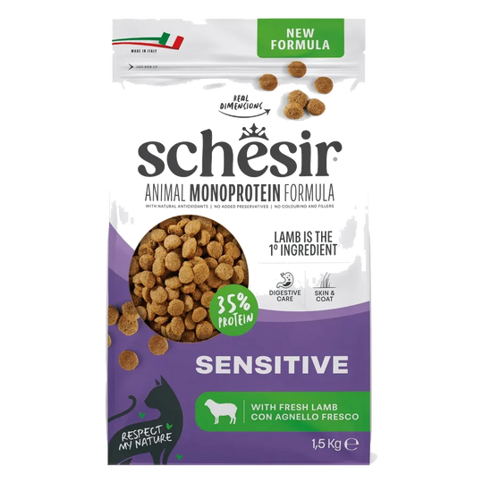 Schesir pienso animal protein sensitive cordero 1,5 kg para gatos