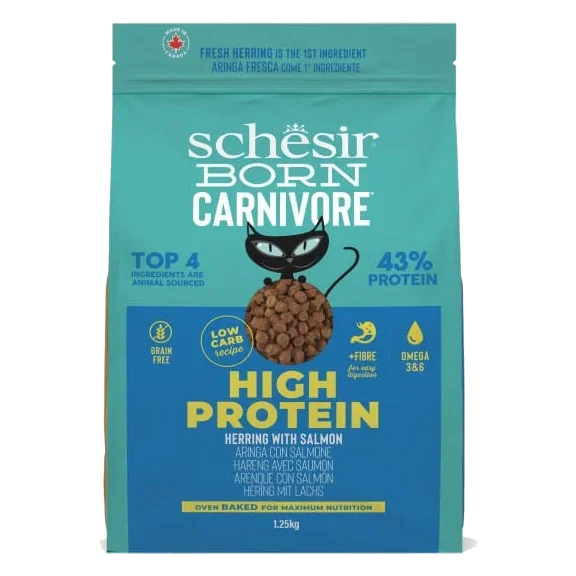 Schesir pienso born carnivore arenque y salmón 1.25 gr para gatos