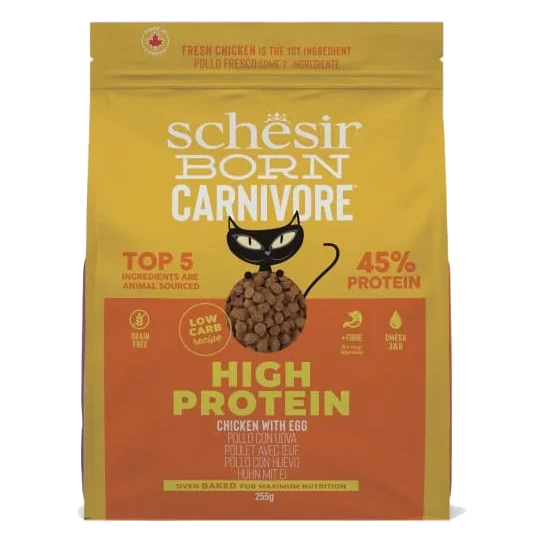 Schesir pienso born carnivore pollo con huevo 255 gr para gatos