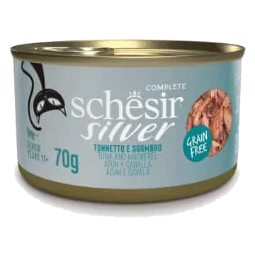 Schesir silver atún y caballa 70 gr para gatos