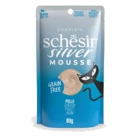 Schesir silver pouch mousse de pollo 80 gr para gatos