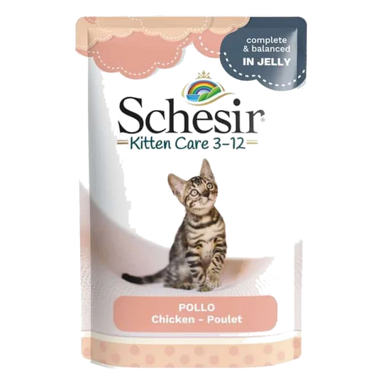 Schesir Sobre Filetes de pollo Kitten 85g para gatos