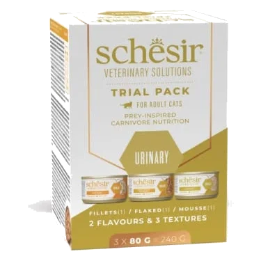 Schesir urinary pack de prueba 3 x80 gr para gatos