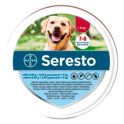 Seresto Collar Bayer perro más de 8kg con lata