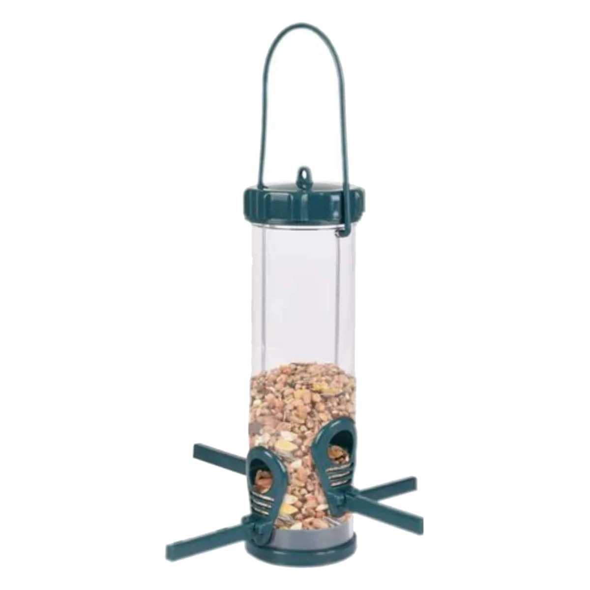 Silo comedero semillas survival m plastico 22,5x22,5x34,6cm para pájaros