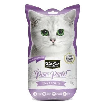 Snack cremoso para gatos Kit Cat PurrPuree atún y vieiras 60 g