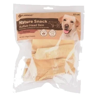 Snack de cuero cabelludo de buey Flamingo 200 g para perros