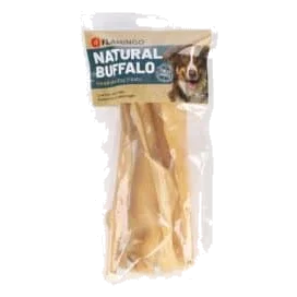 Snack de cuero cabelludo de buey Flamingo 25 cm, 200 g, para perros