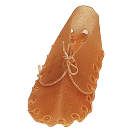 Snack de piel en forma de zapatilla para perros, 8, 13 y 20 cm