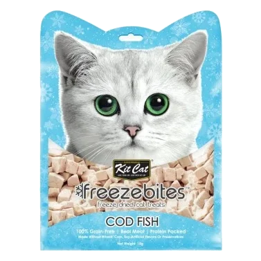 Snack liofilizado para gatos Kit Cat FreezeBites bacalao 15 g