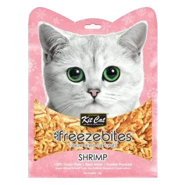 Snack liofilizado para gatos Kit Cat FreezeBites camarones