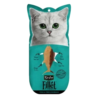 Snack para gatos Kit Cat FilletFresh atún y fibra 30 g