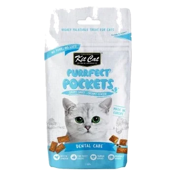 Snacks para gatos Kit Cat Purrfect Pockets cuidado dental 60 g