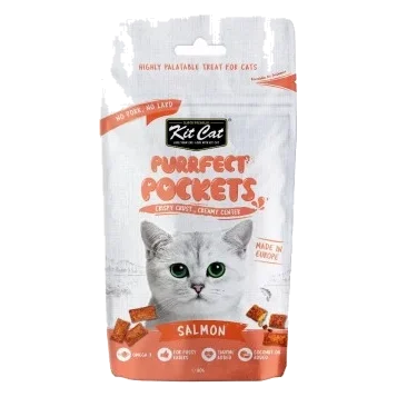 Snacks para gatos Kit Cat Purrfect Pockets salmón 60 g