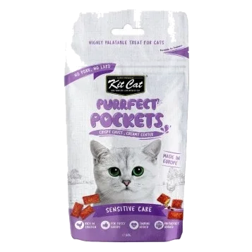 Snacks para gatos Kit Cat Purrfect Pockets sensibles 60 g