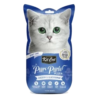 Snacks para gatos Kit Cat PurrPuree Plus pollo articular 60 g