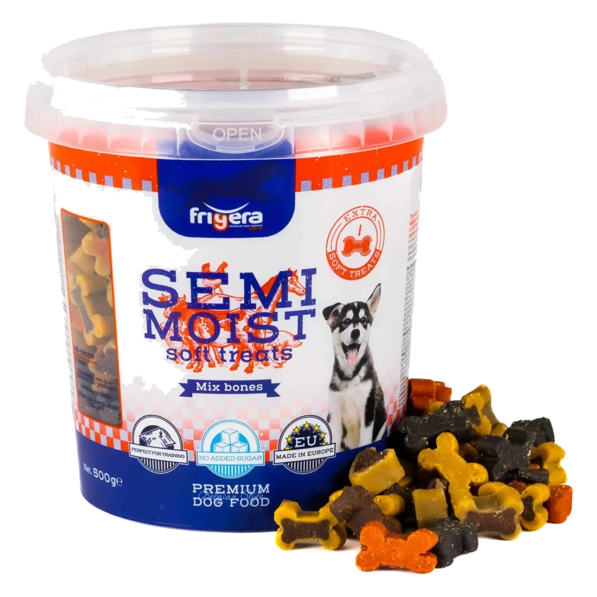 Snacks semihúmedos mezcla de 9 variedades para perros, 165 g y 500 g