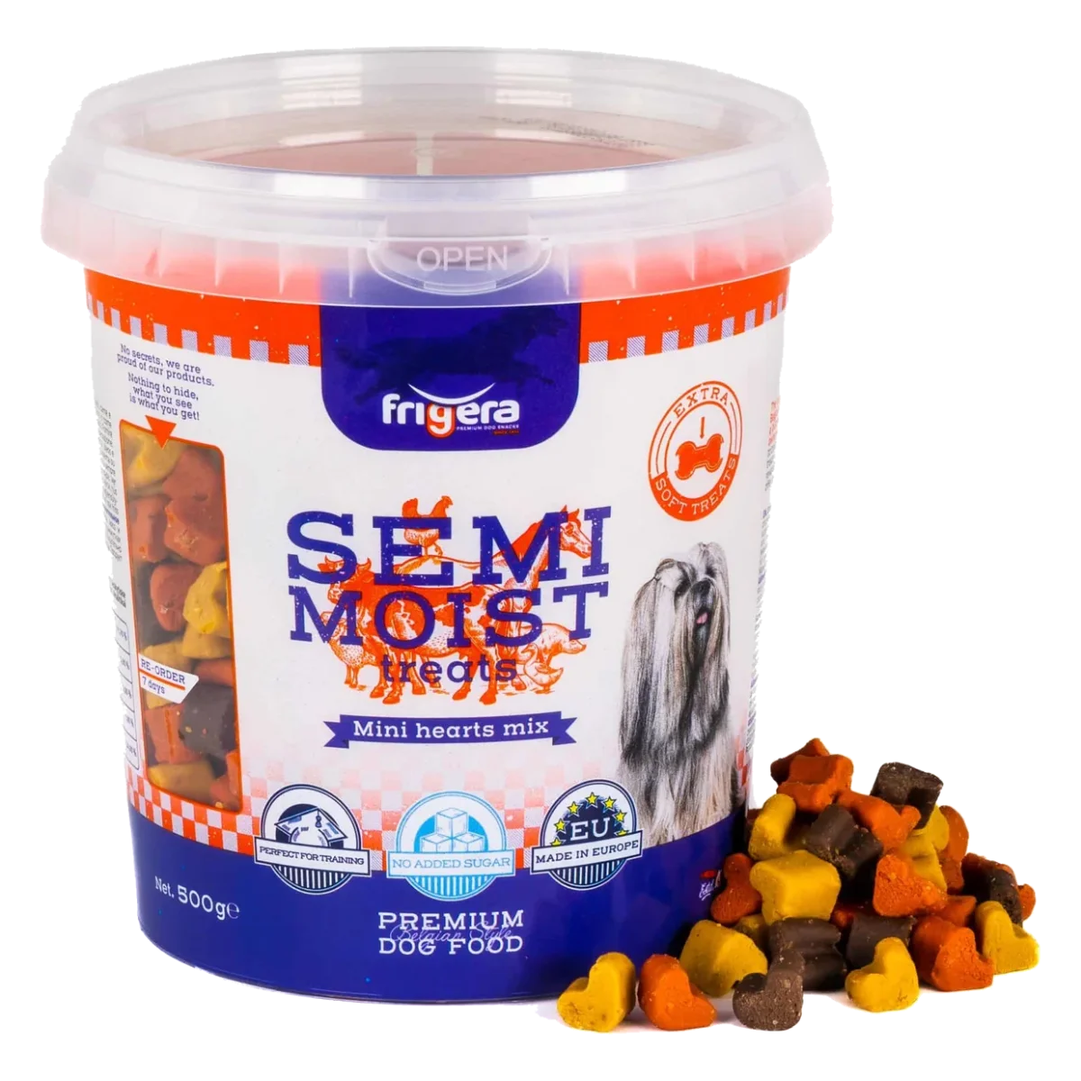 Snacks semihúmedos minicorazones 500 g para perros