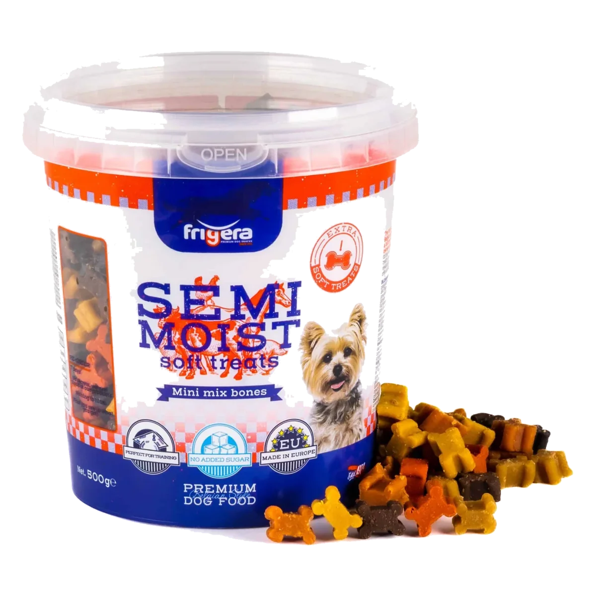 Snacks semihúmedos minihuesitos para perros, 165 g y 500 g