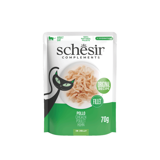 Schesir Sobre Filetes de pollo 70 gr para gatos
