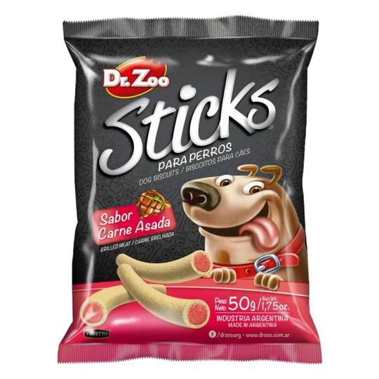 Sticks sabor carne asada Dr. Zoo 50 g para perros