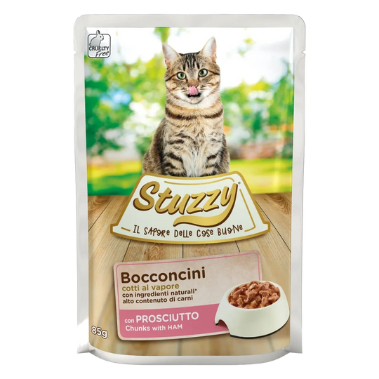 Stuzzy Cat Sobres Jamón 85 gr para gatos