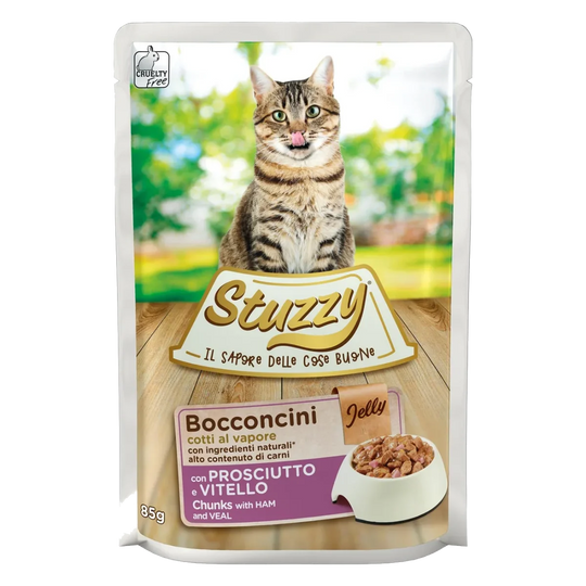 Stuzzy Cat Sobres jamón y ternera 85 gr para gatos